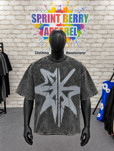 Camiseta Oversize Vintage con Lavado Ácido Personalizada, 100% Algodón, Estilo Urbano, Gráficos, Fabricante OEM, Venta al Por Mayor - Product Image 1