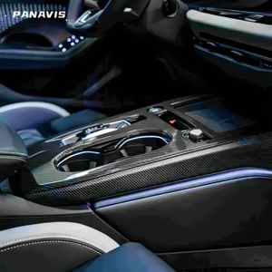 ฝาครอบตกแต่งภายในคอนโซลกลางคาร์บอนไฟเบอร์ PANAVIS สำหรับ Audi A5 A5L S5 2026 - Product Image 5