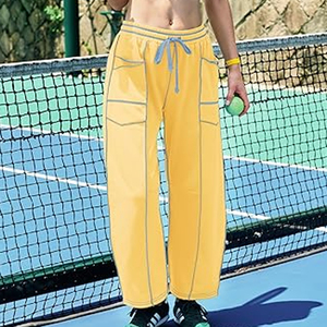 Women Wide Leg Cargo Pants High Waist Sweatpants Loose Fit <b>Drawstring</b> Joggers Streetwear Casual Baggy <b>Trousers</b> - Product Image 4