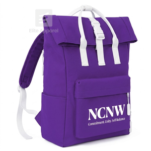 Custom National Council of Negro Women <b>Backpack</b> Embroidered logo Casual <b>Backpack</b> <b>Large</b> Capacity for Girls with polyester lining - Product Image 2
