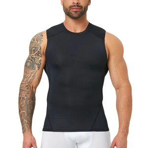 Débardeur de sport GYM pour homme, compression musculaire, léger, extensible dans quatre directions, séchage rapide, dos en tissu mesh respirant - Product Image 4
