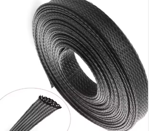 Funda de Fibra de Carbono 3K Trenzada, Resistente a la Abrasión, Aislamiento de Alta Temperatura, Funda para Cables de 10 mm, 300V, Uso Industrial - Product Image 3