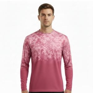 Camisetas de pesca de manga larga para hombre, hechas a medida, transpirables, con protección UPF, estampadas, de alto rendimiento, con máscara, para deportes al aire libre. - Product Image 3