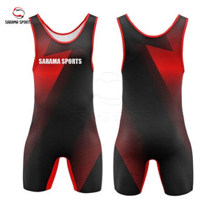 Traje de Lucha Libre Profesional para Hombre, Singlet de Poliéster y Spandex para Competencia, Singlets Juveniles de Lucha Libre con Logotipo Personalizado - Product Image 1