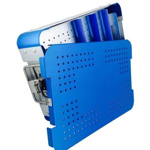 ถาดฆ่าเชื้อแบบสองชั้นสำหรับเครื่องมือผ่าตัด ทำจากสแตนเลสคุณภาพสูง ใช้ซ้ำได้ ได้รับการรับรองมาตรฐาน CE ระดับ Class I - Product Image 1