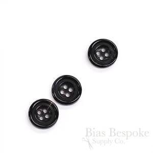 High Quality Custom Round 4-Hole Buffalo Horn Animal Style Durable <b>Handmade</b> Sewing Buttons for <b>Clothes</b> Shirt Suit black - Product Image 2