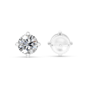 Boucles d'oreilles en argent 925 avec diamant de laboratoire certifié IGI, RJC ODM OEM, bijoux fins éthiques, plaqué rhodium, cadeau d'anniversaire de mariage EA500197 - Product Image 3