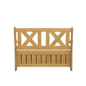 Banc de jardin en teck moderne pour deux personnes avec boîte de rangement intégrée - Product Image 2