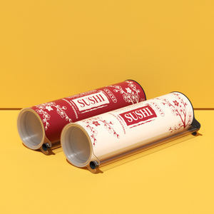 Tube en papier kraft de qualité alimentaire pour l'emballage des sushis avec couvercle en aluminium - Product Image 5