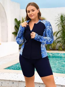 Wholesale Custom Women 3 Piece Rash Guard Swimwear Set <b>Long</b> Sleeve Bathing Suit with Sports Bra and Swim Shorts OEM Manufacturer - Product Image 6