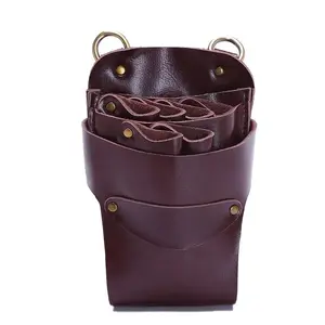 Professional Salon Leather Hair Scissors Shears Holster Pouch Holder Case Barber Hairdressing Hair Cutting Tools Bag