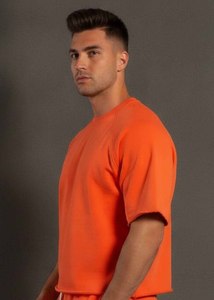 Camiseta de Algodón de Color Sólido de Alta Calidad para Hombre, Hombros Caídos, Cuello Redondo, Logotipo Personalizado, Estilo Hip Hop, Diseño en Blanco - Product Image 4