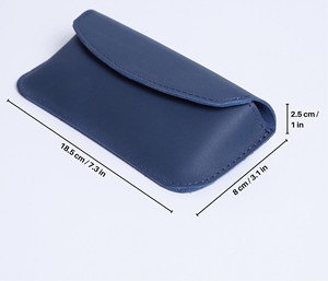 Slim Genuine Leather <b>Glasses</b> Cover Luxury Soft Cowhide Pouch Handmade Travel Reading Eyewear Protector <b>Case</b> LGC-0142 - Product Image 5