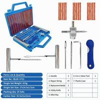 Kit de réparation de pneus Meilunmei 57 pièces, outil de réparation de pneus crevés robuste pour voiture, camion, moto, réparation d'urgence des pneus