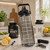 Shaker en plastique sans BPA, anti-fuite, pour la salle de sport, l'hydratation quotidienne, respectueux de l'environnement