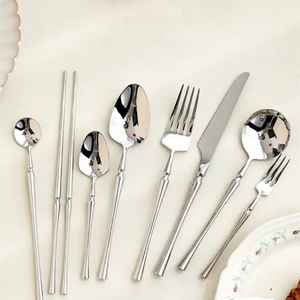 Juego de Cubiertos de Acero Inoxidable de Lujo, Cubiertos Chapados en Oro, Cuchara, Tenedor, Cuchillo, Vajilla Vintage, Juego de Vajilla para Mesa de Cocina - Product Image 3