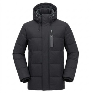 Custom Mens <b>Waterproof</b> Puffer Jacket Winter Windproof <b>Warm</b> Padded Hooded <b>Coat</b> Outdoor Private Label Supplier - Product Image 1