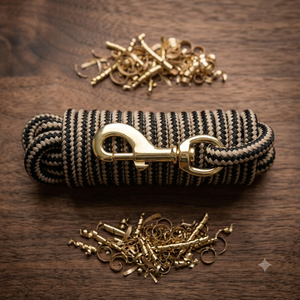 Longe en nylon pour chevaux et chiens, robuste, en poly, souple, avec mousqueton en alliage, longe de cheval très résistante - Product Image 4