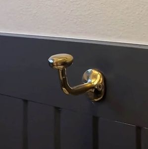Neat brass wall <b>hooks</b> minimal design polished finish durable hanger for <b>towels</b> keys modern home storage - Product Image 4