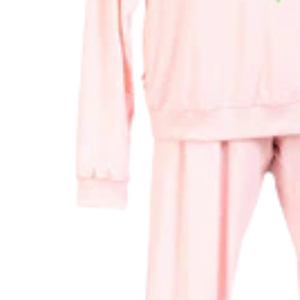 Conjunto Deportivo de Dos Piezas para Mujer, Marca AKA, Color Rosa Sólido, Bordado, Pantalón Ancho de Felpa, Tela Suave, Elegante, Casual y Cómodo - Product Image 3