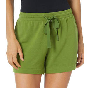 Shorts de sport en molleton 100 % coton personnalisés pour femmes avec logo, vente en gros, cordon élastique, coupe ample pour filles - Product Image 3