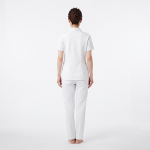 Conjunto de Uniforme Profesional para Enfermeras, Blusa de Manga Corta con Cuello Alto y Botones Laterales, Pantalones Médicos - Product Image 6