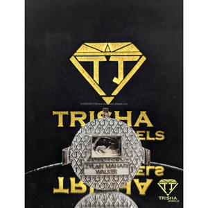 Custom Bling Pendant Moissanite Diamond in 925 Sterling Silver Hip Hop Jewelry Luxury Iced Out Style By Trisha Jewels - Product Image 3