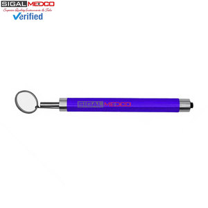 Premium Quality Dental Mouth <b>Mirror</b> with <b>LED</b> Light Blue Color Handle Oral Examination Instrument German Stainless Steel - Product Image 3