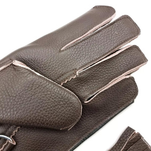 Custom Genuine Leather Thermal Touchscreen Eco-Friendly Breathable Falconry Gloves Forest Eagle Winter Party - Product Image 3