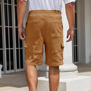 Shorts cargo décontractés pour hommes, nouvelle conception élégante, légers, respirants, haute performance, doux, meilleur service, multi-poches, style streetwear - Product Image 6