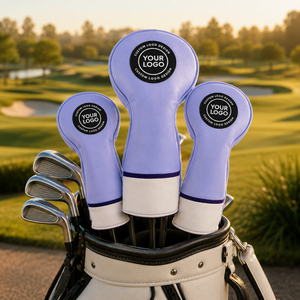 Fundas para Palos de Golf de Cuero Genuino con Logotipo Personalizado, Duraderas y de Alta Calidad, Impresión Digital, Cierre con Banda Elástica - Product Image 4