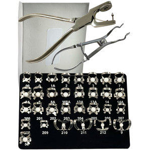 World Precision Surgical Steel Manual Dental Rubber Dam Kit 33 Pcs Ergonomic <b>Frame</b> Punch <b>Clamps</b> Isolation System Endodontic - Product Image 1