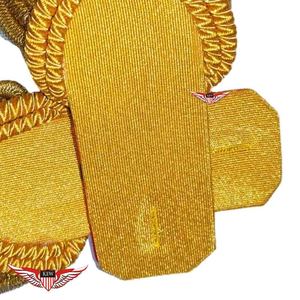 Epaulettes de lujo de la mejor calidad, ceremoniales, hechas a mano, de satén dorado grueso, con flecos de hilo de oro y Mylar personalizados. - Product Image 3