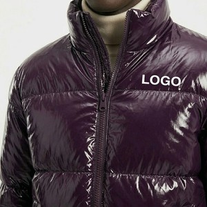Chaqueta Acolchada Exclusiva para Hombre, Color Morado Oscuro Brillante, con Aislamiento Térmico, Cierre Frontal con Cremallera, Chaqueta de Invierno Premium - Product Image 4