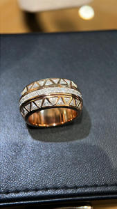 Bague en argent sterling plaqué or avec design géométrique hip-hop pour mariage ou anniversaire, cadeau unisexe, bague de fiançailles - Product Image 5