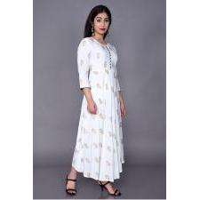 AARTI FASHION Traje Salwar Casual con Estampado Floral, Corte en A, Tejido Transpirable y Cómodo para Uso Diario, Cintura Natural - Product Image 4