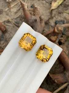 Natural <b>Citrine</b> Gemstone Fancy Rectangular Cut Collector Stone Yellow Crystal Loose For Jewelry Making <b>Ring</b> Pendant - Product Image 3