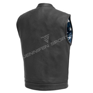 Chaleco de Cuero Transpirable para Motocicleta Personalizado para Hombre, Chaleco de Cuero de la Mejor Calidad para Hombre, Chaleco de Cuero para Carreras de Motociclismo al Aire Libre - Product Image 5