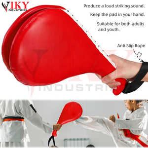 Almohadilla de Entrenamiento de Taekwondo Personalizada, Nueva y Moderna, de Cuero PU Rojo, Doble Cara, para Práctica de Karate y Kickboxing - Product Image 3