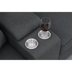 Divano soggiorno Eric 9 pezzi imbottito componibile con pouf - Product Image 4