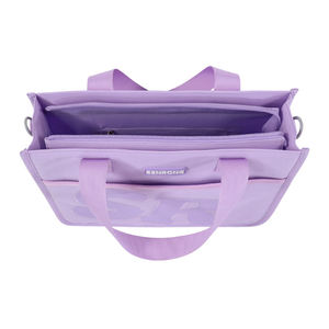 Sac fourre-tout décontracté en nylon violet personnalisable, grande capacité, pour étudiants, idéal pour l'école - Product Image 3