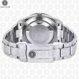 Montre de luxe pour homme Charm Jewells en acier inoxydable 40 mm, analogique, mécanique, verre saphir, fermoir papillon lumineux, étanche 10 bars - Product Image 4