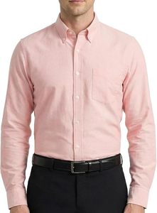 Camisa Oxford de Manga Larga para Hombre, Primavera-Otoño 2026, 100% Algodón, Transpirable, Formal de Negocios, Venta al Por Mayor Directa de Fábrica OEM - Product Image 6