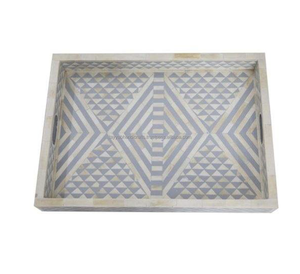 Exquisita Bandeja de Madera Hecha a Mano con Incrustaciones de Hueso, Personalizable y Duradera, para Presentación de Postres, Apta para Lavavajillas de Grado Comercial - Product Image 3