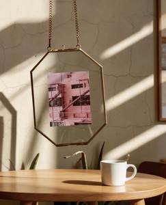 Octagon Shape Glass & Metal Hanging Picture <b>Frame</b> for <b>Wall</b> Decoration,with 2 Sides Glass Customised Decorative Picture <b>Frame</b> - Product Image 1