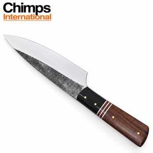 Couteau de chef en acier inoxydable J2 forgé à la main, manche en bois et résine |   Couteau de cuisine à usage quotidien avec étui en cuir - Product Image 4