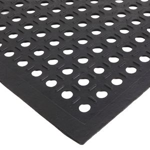 Tapis de sol hexagonal antidérapant multifonctionnel en caoutchouc pour cuisine, anti-fatigue et drainage, 35'' x 59'' - Product Image 6
