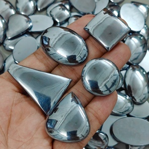 Lot de cabochons en shungite naturelle, vente en gros, pierres précieuses de shungite pour la création de bijoux - Product Image 2