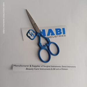 Tijeras de Bordado de Alta Calidad, Color Azul, Hojas de Acero Inoxidable para Uso en Cutículas, para Diestros, Corte de Hilo - Product Image 2