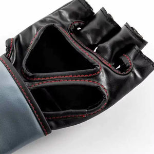 Guantes de MMA de Cuero de Primera Calidad, Transpirables, de Medio Dedo, para Entrenamiento de Boxeo para Adultos, Diseño Moderno, Color Sólido - Product Image 6